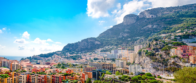 Panorama chic district in the Principality of Monaco.