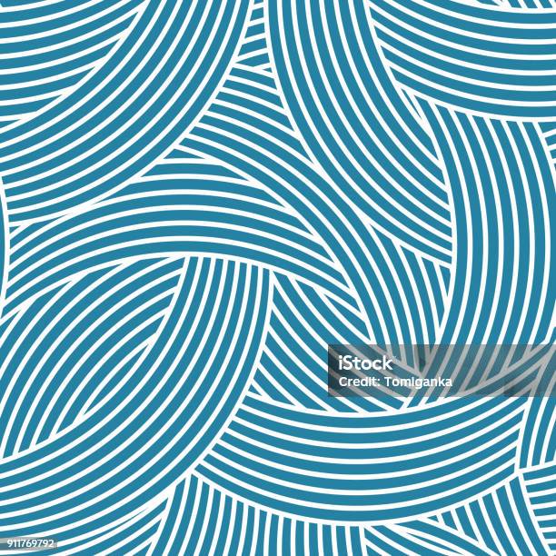 Seamless Pattern Geometric Design With Crossed Arc Stock Illustration - Download Image Now