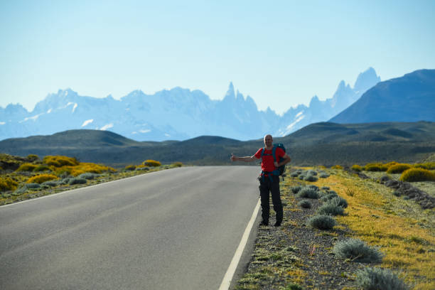 istock Hitchhiker on Route 23 to El Chalten 911769972