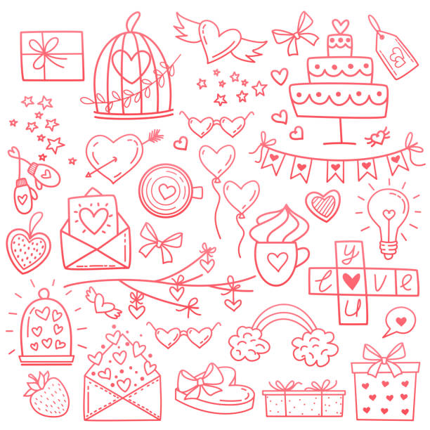 istock Sketchy vector hand drawn doodles cartoon set of Love and Valentine s Day objects and symbols 911774208