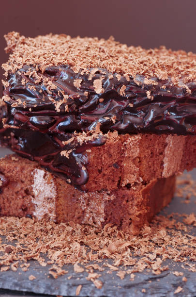 istock Coffee chocolate cake. The photo is close. 911781682