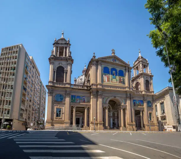 Porto Alegre Metropolitan Cathedral in downtown - Porto Alegre, Rio Grande do Sul, Brazil