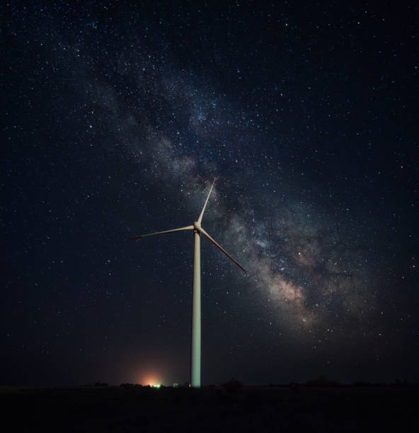 istock Wind Turbine Under The Stars 911785254