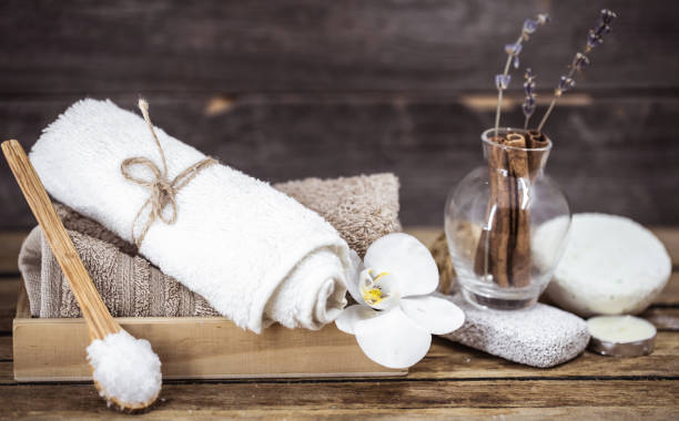 istock spa still life on a wooden background 911785432