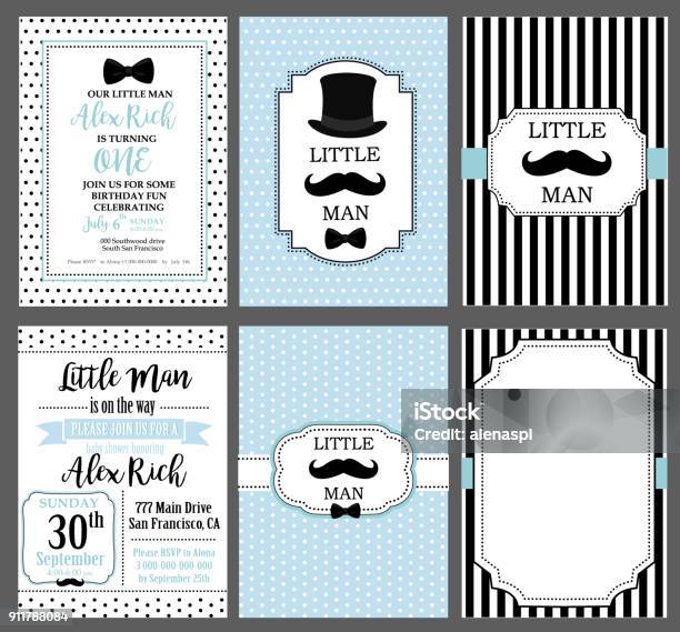 Collection Of Invite Cards Can Be Use For Party Stock Illustration - Download Image Now