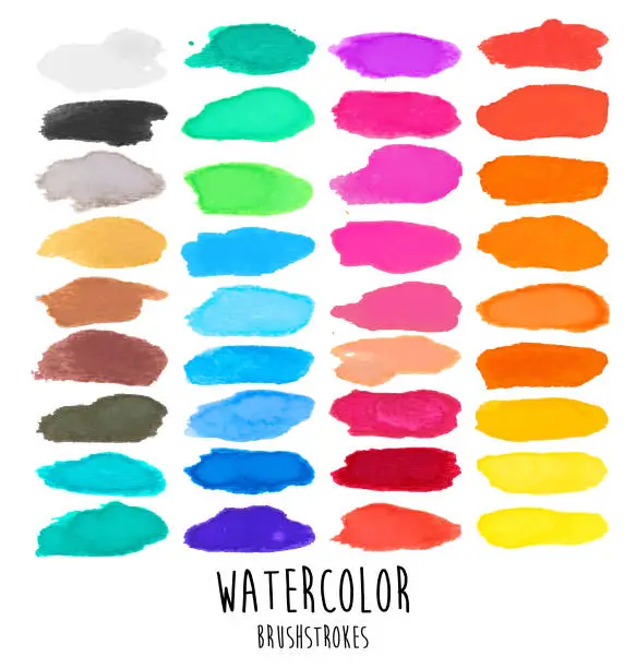 Vector illustration of Watercolor Brushstrokes