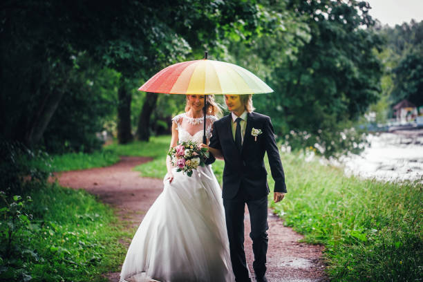 istock Wedding Couple Bride and Groom at a Wedding Walk 911812724