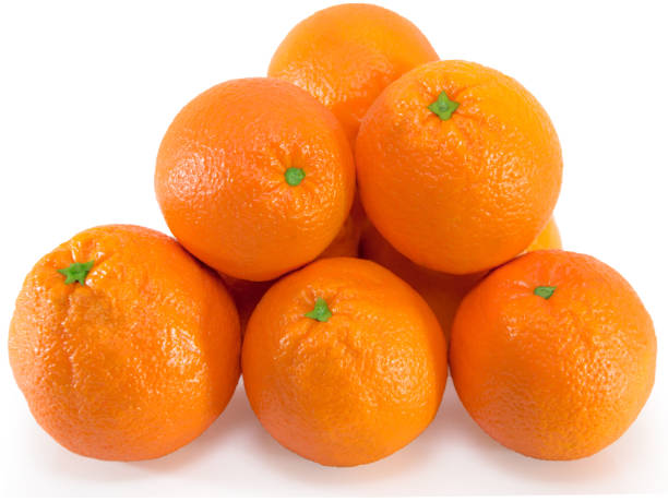 istock Fresh elite oranges isolated on the white background. 911818530