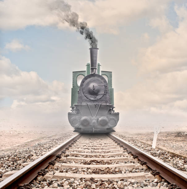 istock Front view of a locomotive 911824392