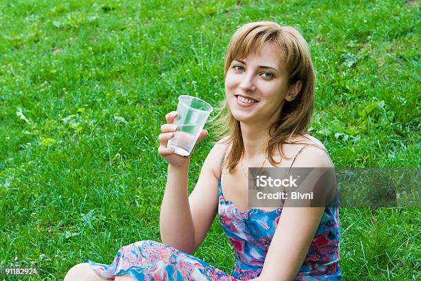 Girl Drinks Water Stock Photo - Download Image Now - Activity, Adult, Beauty