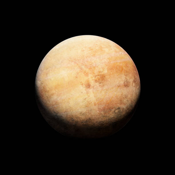 istock alien planet, habitable exoplanet with cloudy atmosphere isolated on black background 911839612