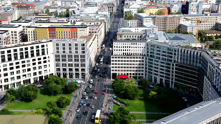 Aerial view of Berlin city center, Germany