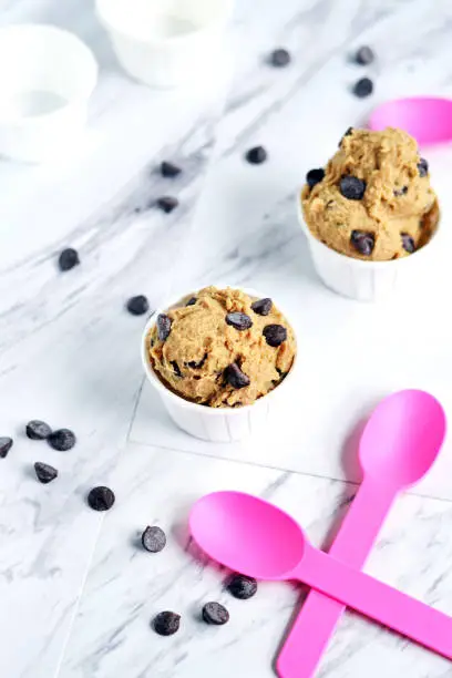 Ready to spoon Edible Chocolate Chip Cookie Dough