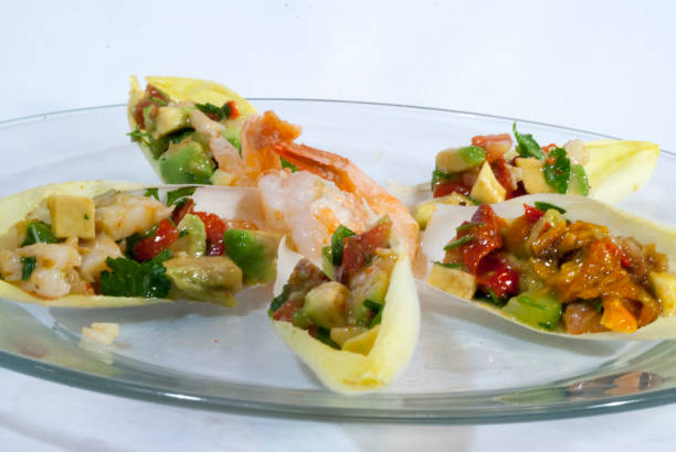 istock Appetizer of Endive, Shrimp-Avocado Salsa 911849740