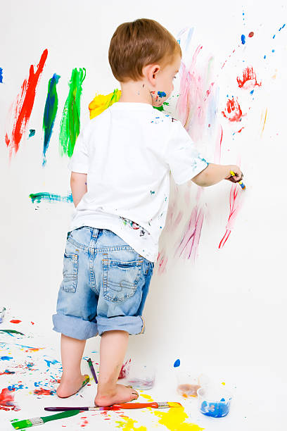 istock Child painting and making a mess 91185182