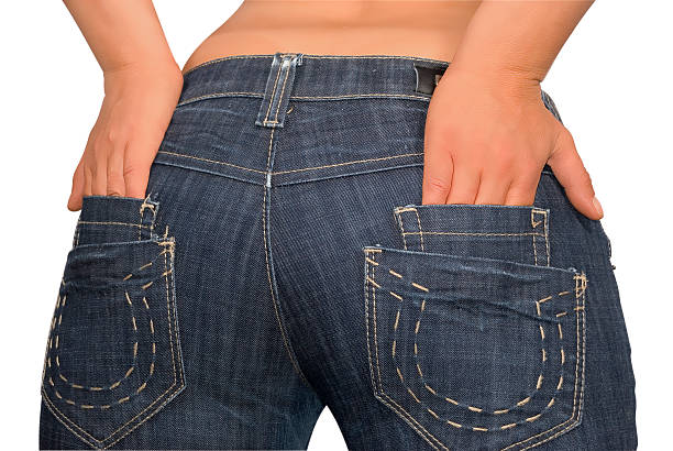 istock Hands in blue jeans pocket 91186058