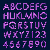 istock purple neon glowing letters and numbers 911865160