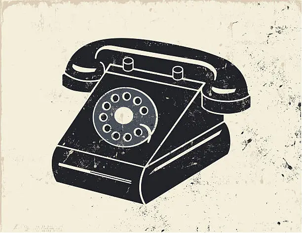 Vector illustration of Retro Telephone