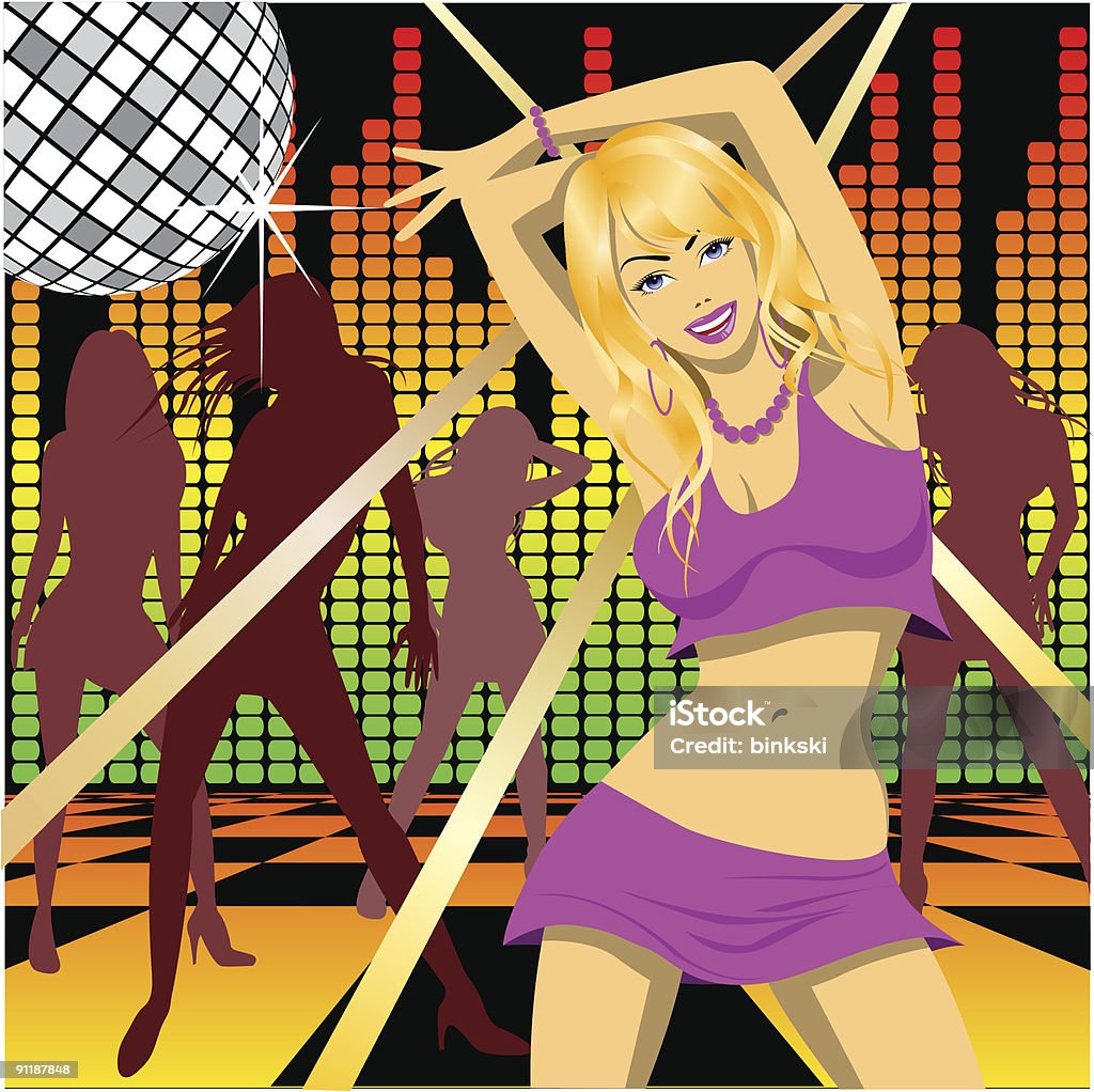 Girl Dancing  Adult stock vector