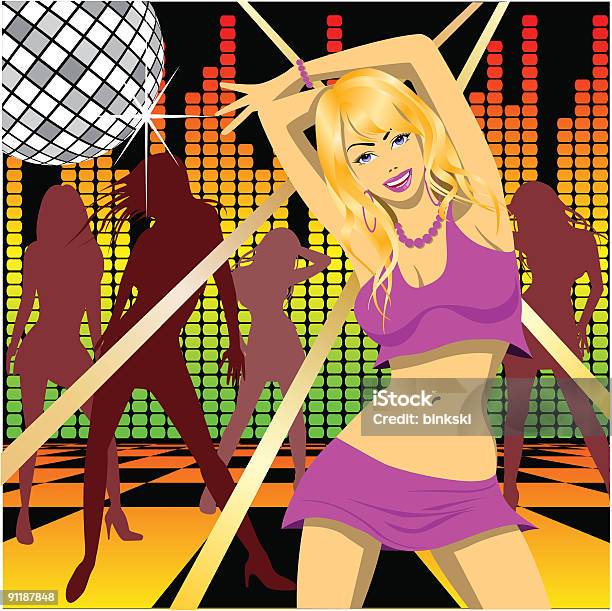 Girl Dancing Stock Illustration - Download Image Now - Adult, Blond Hair, Clubbing