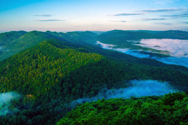 manhã de verão na cumberland gap - cumberland plateau - fotografias e filmes do acervo