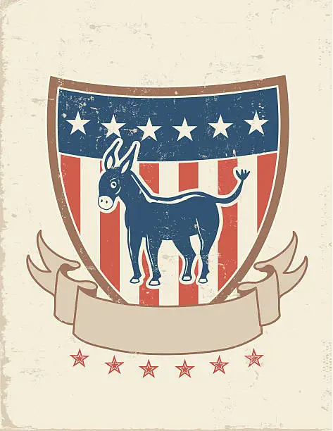 Vector illustration of American Democratic Party Campaign Image