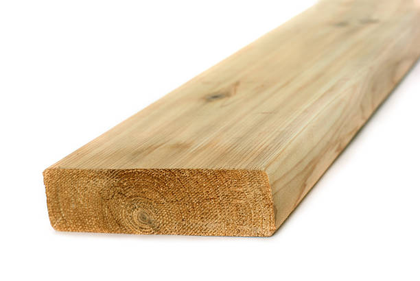 istock Wood lumber board isolated 91189846