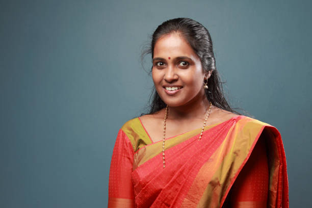 istock Traditionally dressed South Indian woman with surprised face 911903836