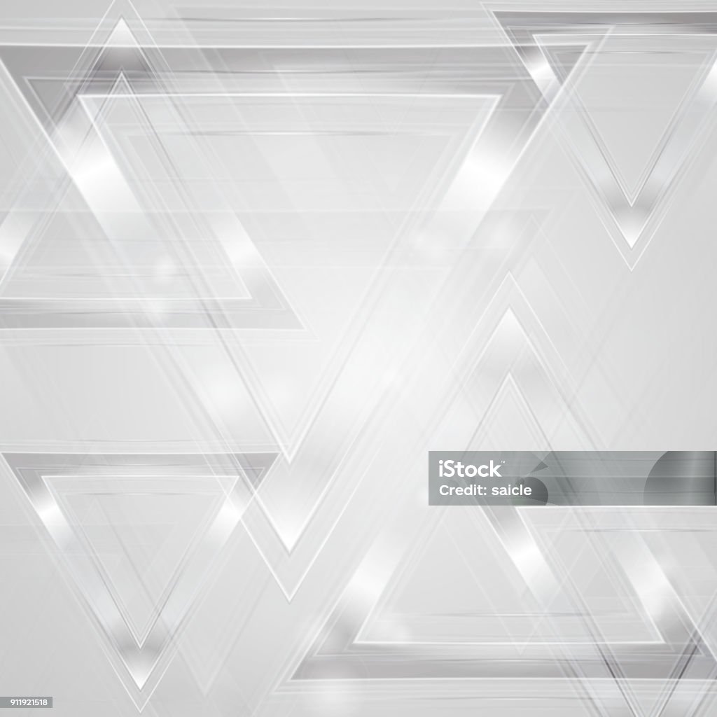 Triangle Background Tech Abstract Tech Grey Glossy Triangles Background Stock Illustration ...