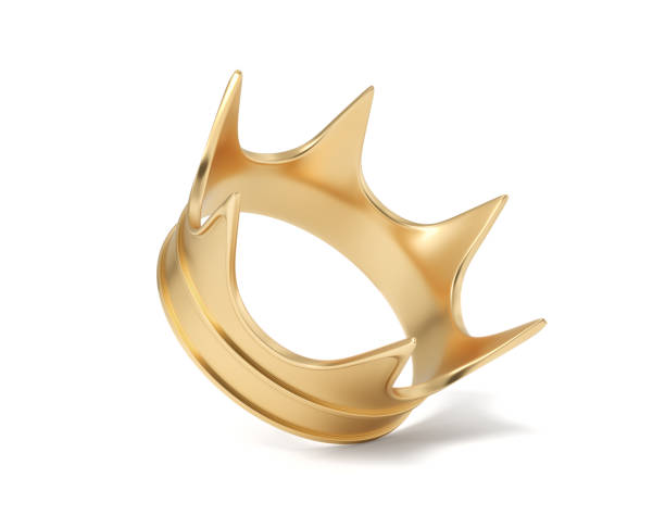 istock 3d rendering of a single golden royal crown isolated on a white background 911922460
