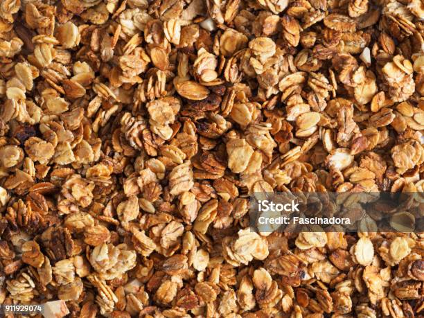 Homemade Granola Texture Stock Photo - Download Image Now - Granola, Backgrounds, Textured