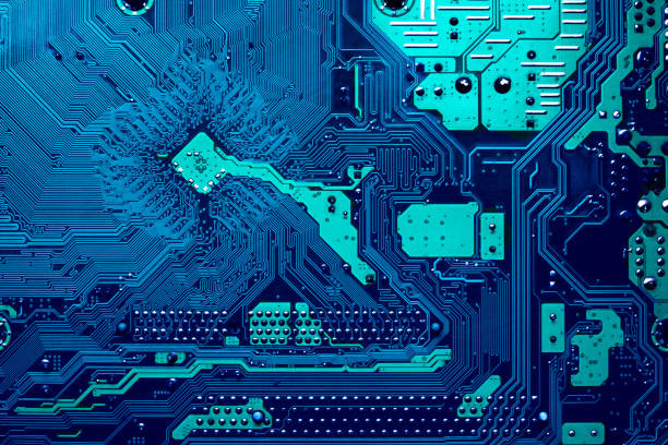 istock blue circuit board background of computer motherboard 911929106