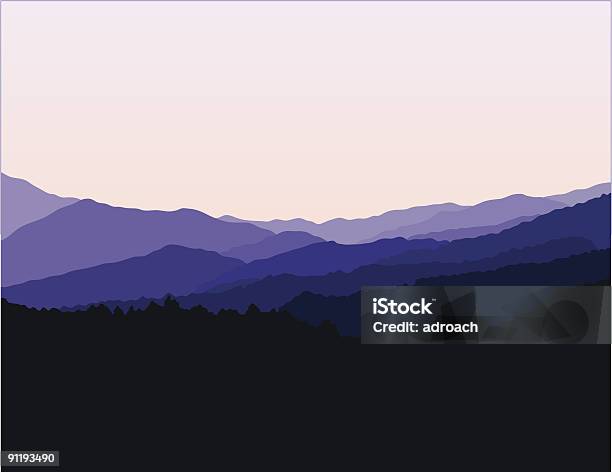 Blue Ridge Mountains Landschaft Stock Vektor Art und mehr Bilder von Blue Ridge Parkway - Gebirge Appalachian Mountains - Blue Ridge Parkway - Gebirge Appalachian Mountains, Berg, Gebirge Appalachian Mountains