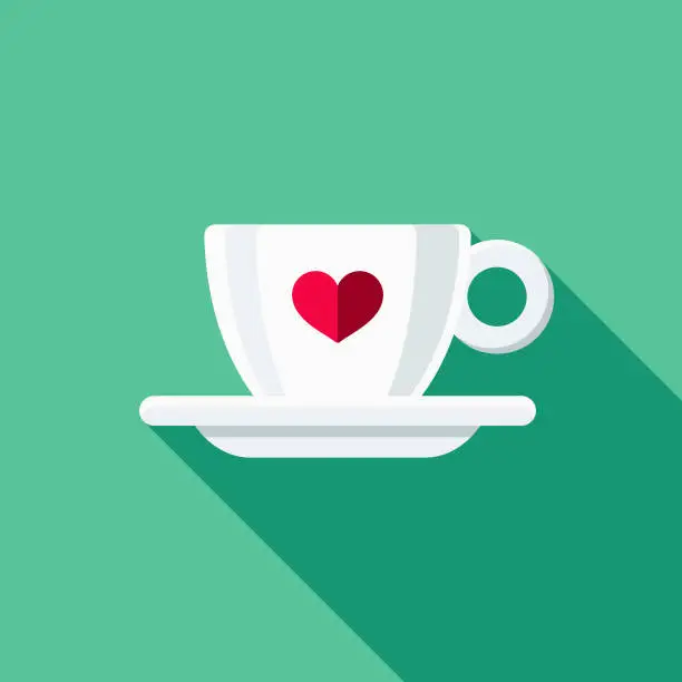 Vector illustration of Espresso Cup Flat Design Coffee & Tea Icon