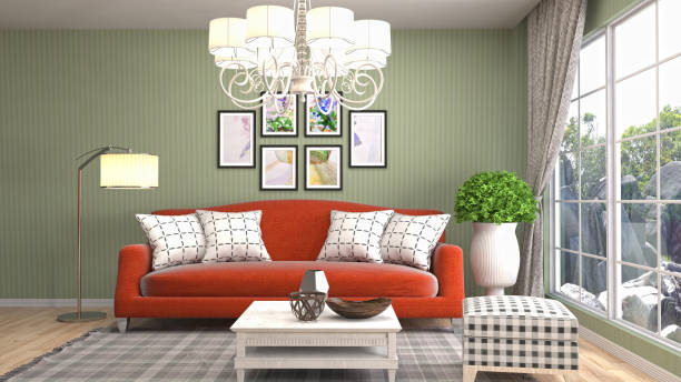 istock Interior living room. 3d illustration 911937138