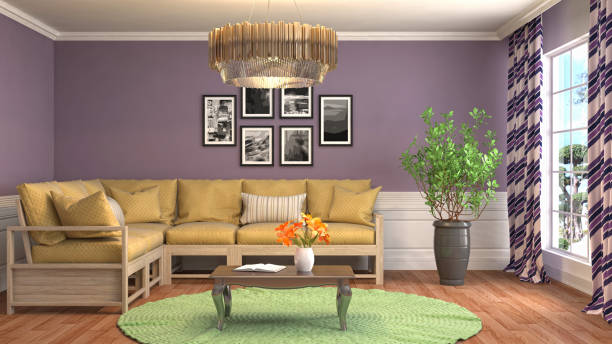 istock Interior living room. 3d illustration 911937256