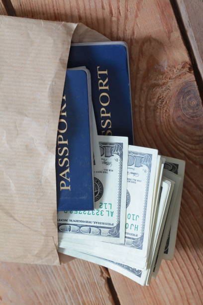 istock dollars in the passport 911937480