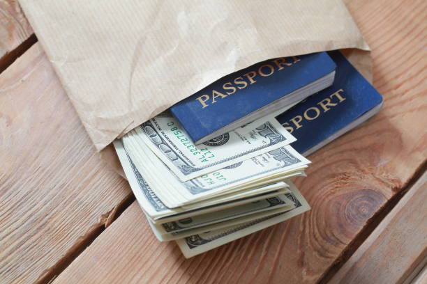 istock dollars in the passport 911937564