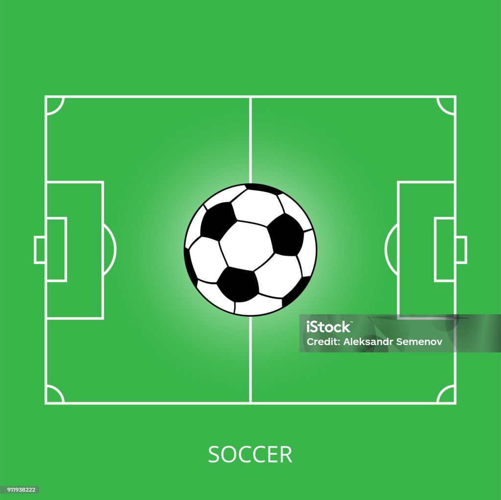 Sơ Đồ Của Một Sân Bóng Đá Và Một Quả Bóng Đá Tầm Nhìn Hàng Đầu ...