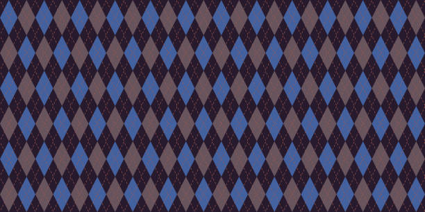 istock Business Seamless Argyle Pattern. Retro Fabric Background. Traditional Rhombus Diamond Textile Texture. 911944376