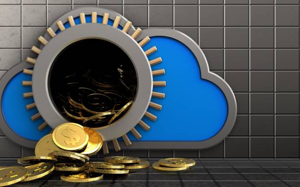 istock 3d dollar coins over steel wall 911963556