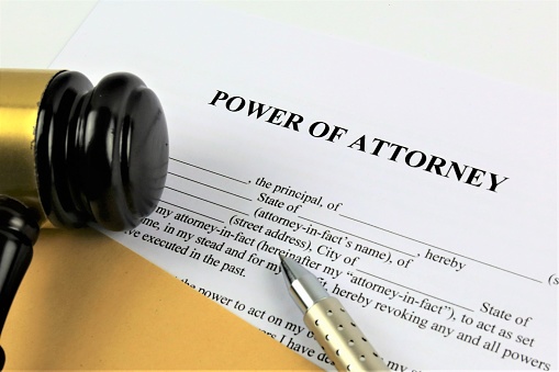 An concept Image of a power of attorney