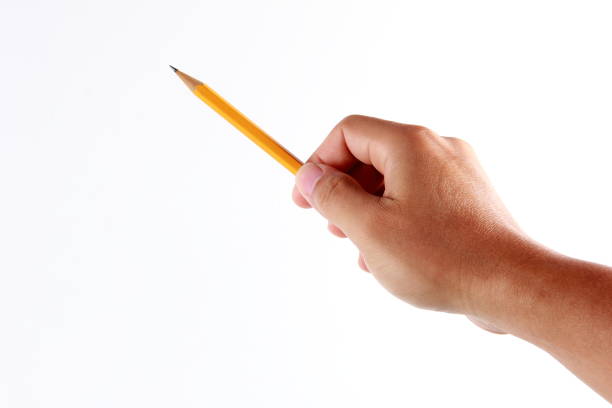 istock Male hand holding pencil 911971044