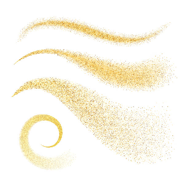 星屑を輝き。金色のきらびやかな波 - christmas backgrounds glitter star shape点のイラスト素材／クリップアート素材／マンガ素材／アイコン素材