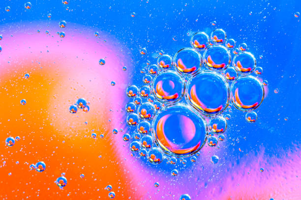 istock Abstract molecule sctructure. Water bubbles. Macro shot of air or molecule. Abstract background. Space or planets abstract background. Selective focus 911971782