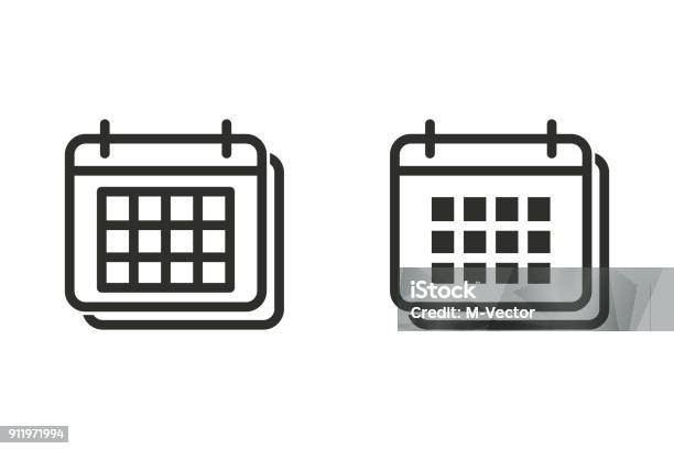 Calendar Vector Icon Stock Illustration - Download Image Now - Personal Organizer, Icon Symbol, Calendar