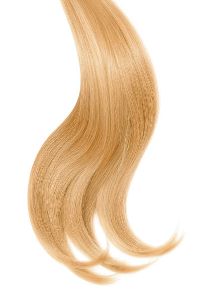 istock Blond hair on white background 911983568