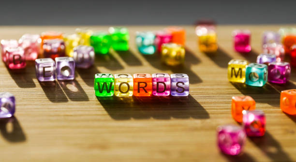 istock Word words folded from a square of colored blocks on a wooden surface. 911983760