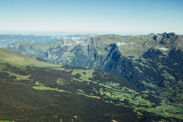 mountain landscape of jungfrau, switzerland - switzerland cold green rock imagens e fotografias de stock