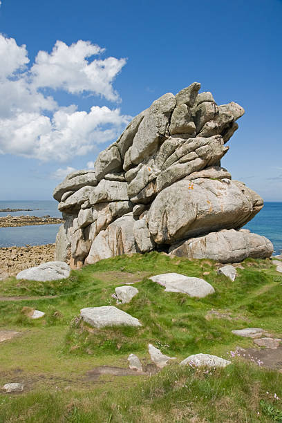 istock Unusual rock formation near a Brittany beach 91198599